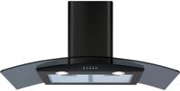 CDA ECP92BL Curved glass extractor Hood Black