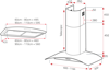 Luxair LA-90-CVD-GL-UK 90cm Curved Glass Hood Stainless steel