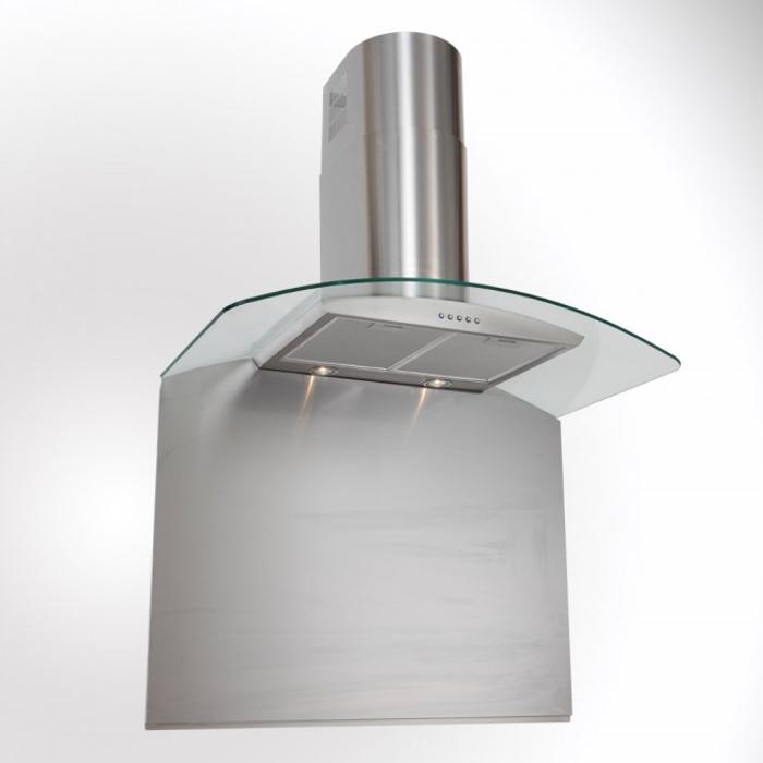 Luxair LA-90-CVD-GL-UK 90cm Curved Glass Hood Stainless steel
