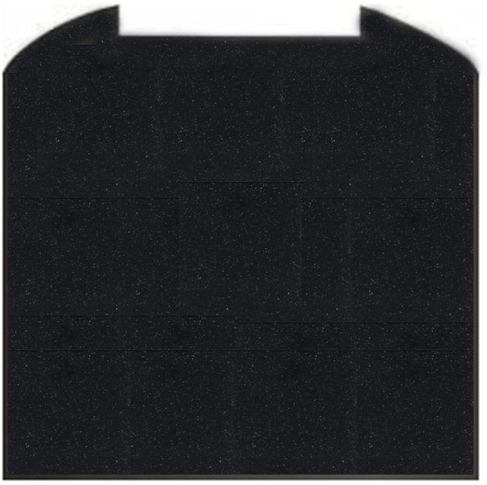 Signature Curved 1000 x 750 Splashback Black Stars