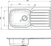 Carysil LD100L Single Bowl Inset Sink Stainless steel