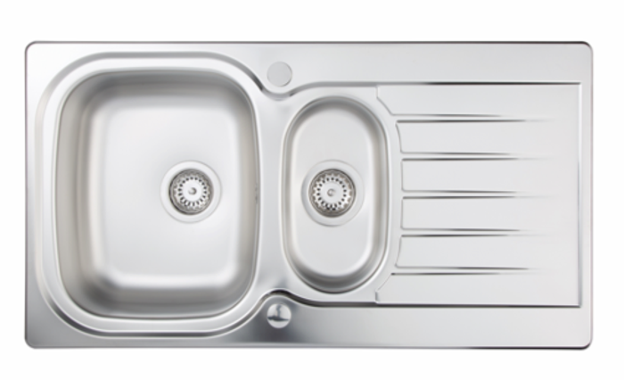 Carysil LD150 Livanna 1 1/2 Bowl Inset Sink Stainless steel