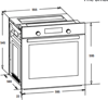 Prima PRSO107 Fan Built-in Single Electric Oven Black Glass