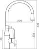 Clearwater MO2BNBLK Morpho Single Lever Flex Spout Tap Black/Brushed Nickel