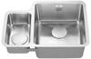 1810 LUXSODUO25 160/340 BBR 25mm Radius Corners LD/1634/U25/S/BBR/305 (Old Overflow system) 1.5 Bowl Undermount Sink Stainless steel