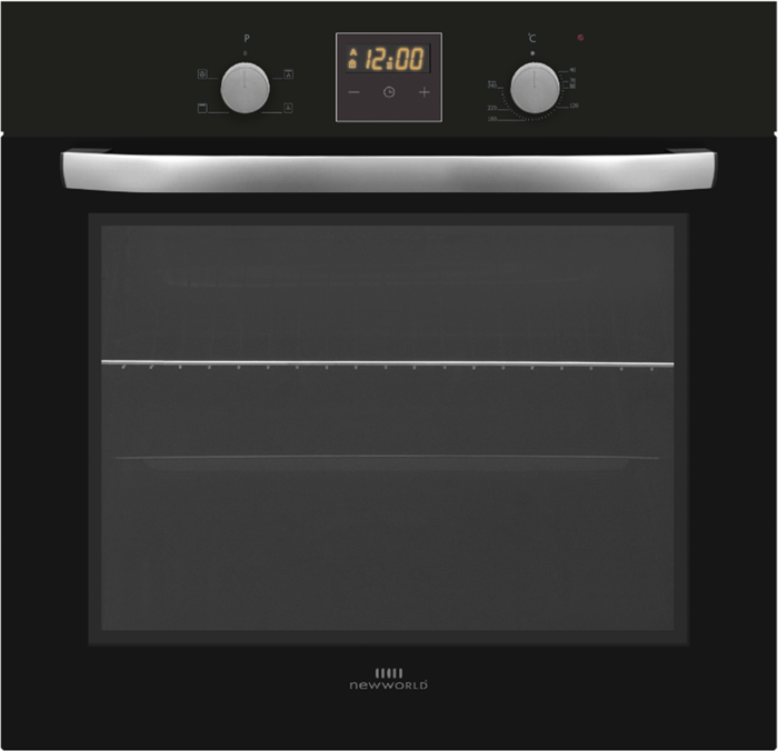 Newworld NWFOT60B Grill + Fan Built-in Single Electric Oven Black