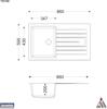 Carysil TD100-WH 86cm Compact Granite 1B & Drainer Inset Sink White