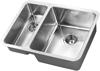 1810 LUXSODUO25 180/340U BBR 25mm Radius Corners LD/1834/U25/S/BBR/307 (Old overflow system) 1.5 Bowl Undermount Sink Stainless steel