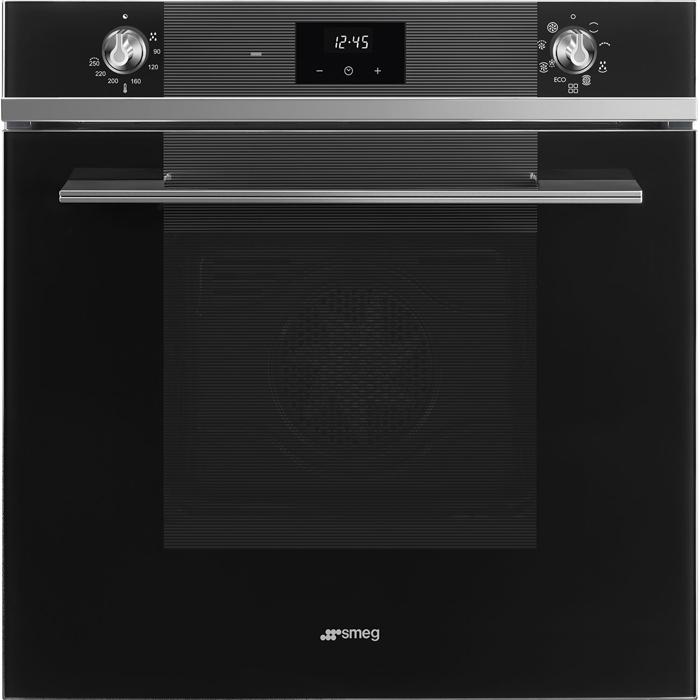 Smeg SF6100TVN1 60cm Linea  thermo-vent Built-in Single Electric Oven Black