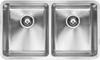 1810 LUXSODUO25 340/340U 25mm Radius Corners LD/3434/U25/308 (Old overflow system) 2 Bowl Undermount Sink Stainless steel