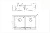 1810 LUXSODUO25 340/340U 25mm Radius Corners LD/3434/U25/308 (Old overflow system) 2 Bowl Undermount Sink Stainless steel