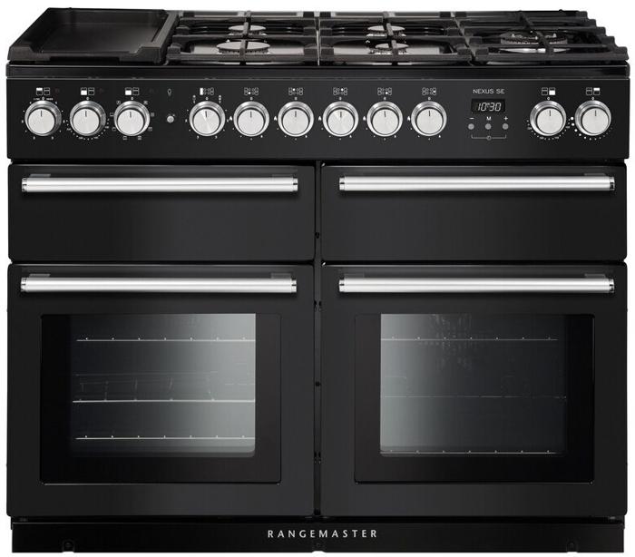 Rangemaster NEXSE110DFFCB/C Nexus SE 110 125870 Dual Fuel Range Cooker Charcoal Black / Chrome
