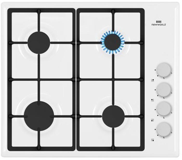 Newworld NWG61W  60cm 4 Burner Gas Hob White