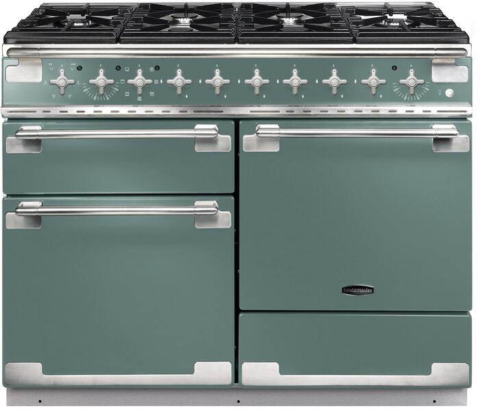 Rangemaster ELS110DFFMG Elise 110 110cm 126920 Dual Fuel Range Cooker Mineral Green / Brushed Nickel
