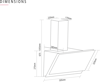 Caple AH600BK Angled Wall Hood Hood Black