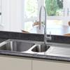 Carysil ET15 Deep Bowl Echo 1.5 Bowl + TMR1BF Dual Lever Tap ( Sink and Tap ) Stainless steel