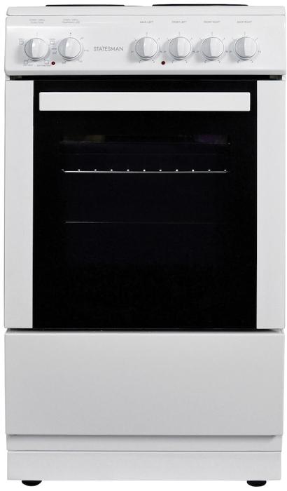 Statesman DELTA50W 50cm Single Cavity Freestanding Electric Cooker White