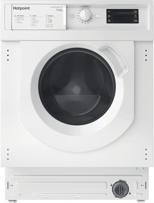 Hotpoint BIWDHG75148UKN 7kg Wash 5kg Dry 1400Spin 59.5cm Integrated Washer Dryer White