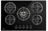 Stoves ST GTG75C 75cm 5 Gas Burners Cast Iron Pan Supports ( 444410196 ) Gas Hob Black