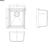 Carysil EN340-BK 37cm Single Bowl 340 x 400 Undermount Sink Black