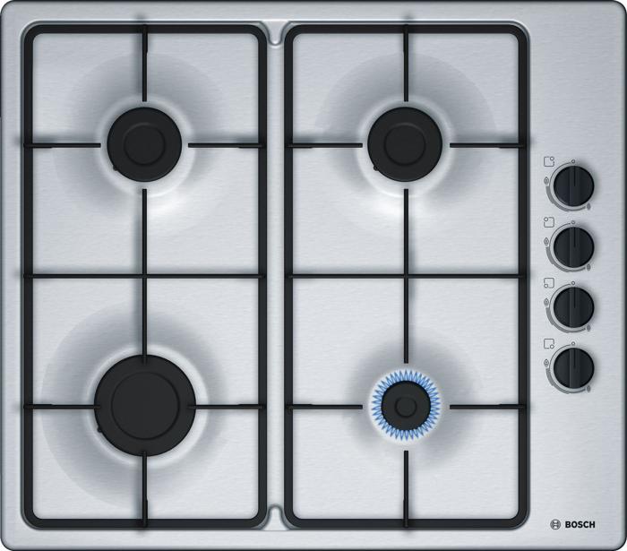 Bosch PBP6B5B60 Serie | 2  ( 4 x Burner 60cm) Gas Hob Brushed Steel