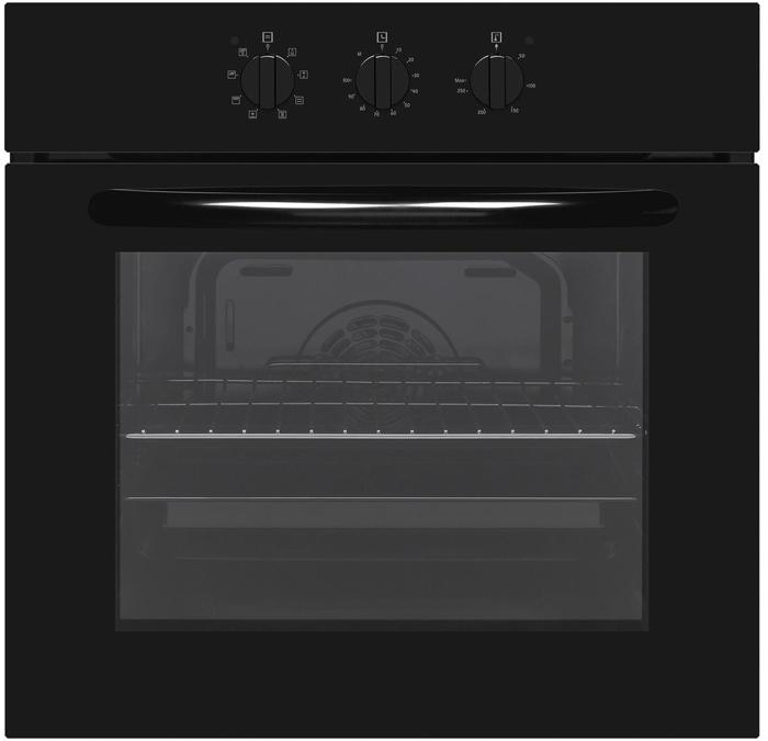 White Knight DAWKSBI60-B-P 8 Function Built-in Single Electric Oven Black