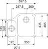 Franke ARX 160-35-17 Ariane 598x485mm Left Hand Small Bowl Undermount Sink Stainless steel