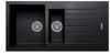 Prima CPR322 Granite 1.5 Bowl & Drainer Inset Sink Black