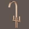 Francis Pegler JERONI SWEPT ( 922130 ) Dual Handle Mixer Tap Antique Brass