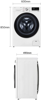 LG F2V308WSWH Direct Drive  8.5kg 1200spin  AI DD™ Freestanding Washing Machine White
