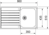Franke AGX 611-86  Argos ( 101.0531.599 ) AGX611860 Inset Sink Matt Brushed Stainless Steel