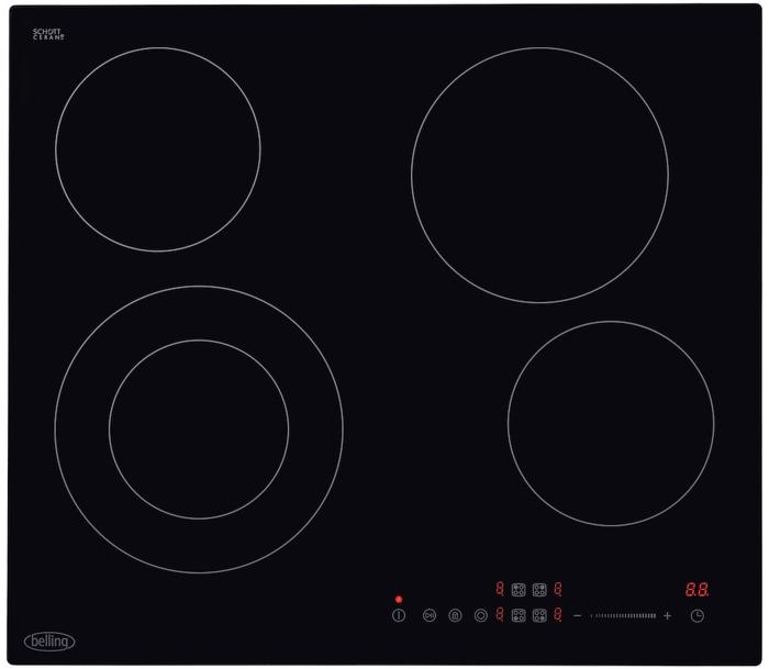 Belling CH602TBLK 60cm Touch Control ( 444410136 ) Ceramic Hob Black