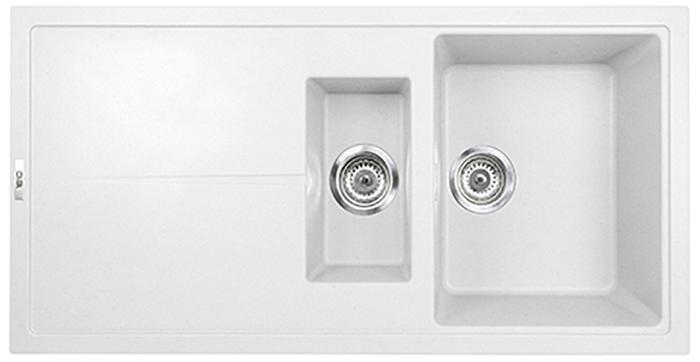1810 BLADEDUO 150i BLD/150/I/PQ/REV/925 600mm 1.5 Bowl Purquartz Inset Sink White