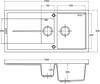 1810 BLADEDUO 150i BLD/150/I/PQ/REV/921 600mm 1.5 Bowl Purquartz Inset Sink Champagne