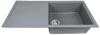 1810 Bladeuno 100i Large BLU/100/I/PQ/REV/LGE/913 600mm Single Bowl Purquartz Inset Sink Grey