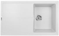 1810 Bladeuno 860i BLU/86/I/PQ/REV/905 450mm Single Bowl Purquartz Inset Sink Polar White