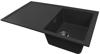 1810 Bladeuno 860i BLU/86/I/PQ/REV/900 450mm Single Bowl Purquartz Inset Sink Metallic Black