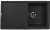 1810 Bladeuno 860i BLU/86/I/PQ/REV/900 450mm Single Bowl Purquartz Inset Sink Metallic Black