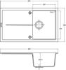 1810 Bladeuno 860i BLU/86/I/PQ/REV/901 450mm Single Bowl Purquartz Inset Sink Champagne