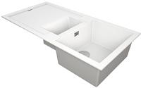 1810 Shardduo 150i SD/150/I/PQ/REV/821 600mm 1.5 Bowl Purquartz Inset Sink Polar White