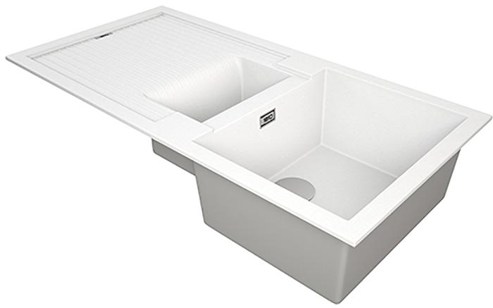 1810 Shardduo 150i SD/150/I/PQ/REV/821 600mm 1.5 Bowl Purquartz Inset Sink Polar White