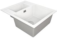 1810 Shardduo 615i SD/615I/PQ/801 600mm 1.5 Bowl Purquartz Undermount Sink Polar White