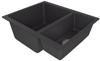 1810 Cavaduo 335/155U CD/3315/U/PQ/REV/720 600mm 1.5 Bowl Purquartz Undermount Sink Metallic Black
