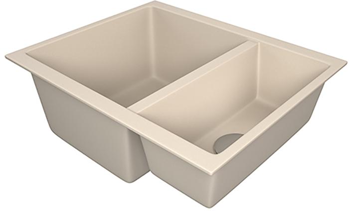 1810 Cavaduo 335/155U CD/3315/U/PQ/REV/723 600mm 1.5 Bowl Purquartz Undermount Sink Champagne