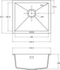 1810 Cavauno 469U CU/46/U/PQ/702 600mm Single Bowl Purquartz Undermount Sink Grey