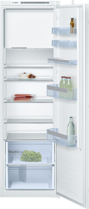 Bosch KIL82VSF0 Series 4, 177.5 x 56 cm,  Sliding Hinge  with Ice Box Integrated Fridge White