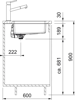 Franke MRX 110-19 Maris 230x440mm ( MRX11019 ) Undermount Sink Stainless steel