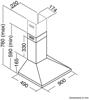OEM CHL90BL 90cm  Pyramid Chimney Cooker Hood Black