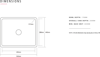 Caple Ettra ETT600U Single Bowl Ceramic with CPK501 Waste & Overflow kit Undermount Sink White