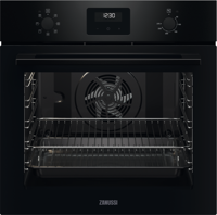Zanussi ZOHNX3K1 Series 20 FanCook Oven Built-in Single Electric Oven + ZHRN643K 59cm 4 x Zone Ceramic hob ( Oven and Hob Pack ) Black